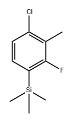 (4-chloro-2-fluoro-3-methylphenyl)trimethylsilane Structure