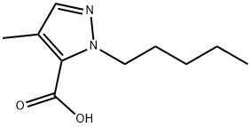 4-Methyl-1-pentyl-1H-pyrazole-5-carboxylic acid Structure