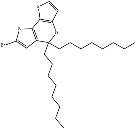 7-Bromo-5,5-dioctyl-5H-dithieno[3,2-b:2′,3′-d]pyran Structure