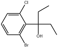 2-Bromo-6-chloro-α,α-diethylbenzenemethanol Structure