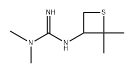 3-(2,2-dimethylthietan-3-yl)-1,1-dimethyl-guanidine Structure
