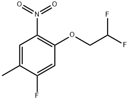 1-(2,2-Difluoroethoxy)-5-fluoro-4-methyl-2-nitrobenzene Structure