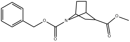 7-Aza-bicyclo[2.2.1]heptane-2,7-dicarboxylic acid 7-benzyl ester 2-methyl ester Structure