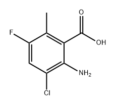 2-amino-3-chloro-5-fluoro-6-methylbenzoic acid Structure