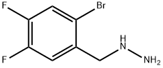 (2-bromo-4,5-difluorophenyl)methyl]hydrazine Structure