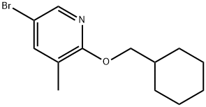 5-bromo-2-(cyclohexylmethoxy)-3-methylpyridine Structure