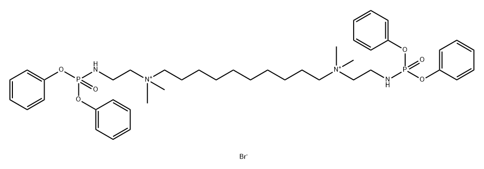 1,10-Decanediaminium, N1,N10-bis[2-[(diphenoxyphosphinyl)amino]ethyl]-N1,N1,N10,N10-tetramethyl-, bromide (1:2) 구조식 이미지