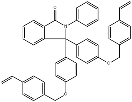 3,3-bis[4-[(4-ethenylphenyl)methoxy]phenyl]-2,3-dihydro-2-phenyl- 1H-Isoindol-1-one Structure