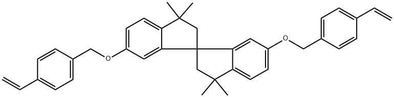 6,6′-bis[(4-ethenylphenyl)methoxy]-2,2′,3,3′-tetrahydro-3,3,3′,3′-tetramethyl- 1,1′-spirobis[1H-indene Structure