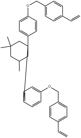 1,1′-(3,3,5-Trimethylcyclohexylidene)bis[4-[(4-ethenylphenyl)methoxy]benzene Structure