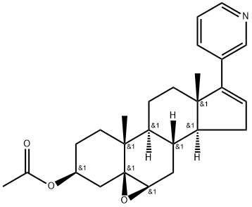 Androst-16-en-3-ol, 5,6-epoxy-17-(3-pyridinyl)-, 3-acetate, (3β,5β,6β)- 구조식 이미지