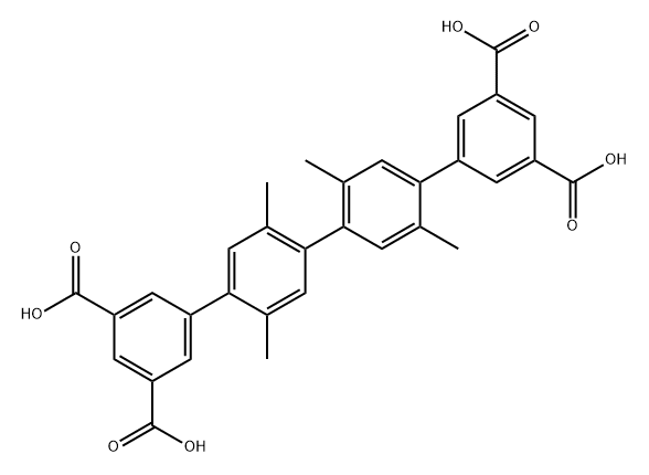 2',2'',5',5''-tetramethyl-1,1': 4',1":4",1"'-tetraphenyl]-3,3'", 5,5'"-tetracarboxylic acid Structure