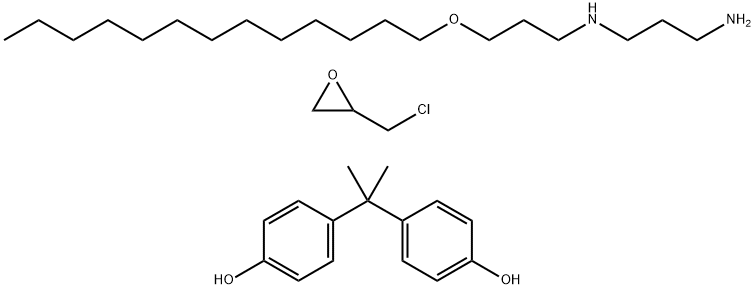 페놀,4,4-(1-메틸에틸리덴)비스-,(클로로메틸)옥시란및N-3-(트리데실옥시)프로필-1,3-프로판디아민중합체 구조식 이미지