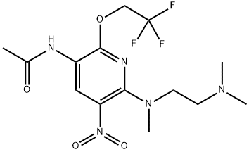 Acetamide, N-[6-[[2-(dimethylamino)ethyl]methylamino]-5-nitro-2-(2,2,2-trifluoroethoxy)-3-pyridinyl]- Structure