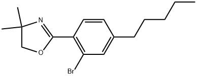 2-(2-Bromo-4-pentylphenyl)-4,5-dihydro-4,4-dimethyl-oxazole Structure