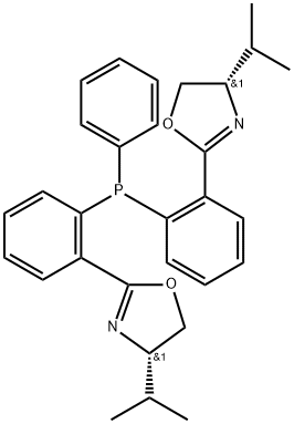 Oxazole, 2,2'-[(phenylphosphinidene)di-2,1-phenylene]bis[4,5-dihydro-4-(1-methylethyl)-, (4S,4'S)- (9CI) Structure