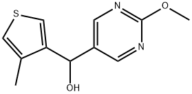 2-Methoxy-α-(4-methyl-3-thienyl)-5-pyrimidinemethanol Structure