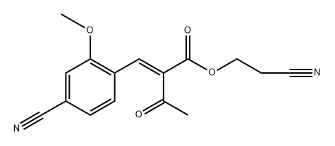 2-Cyanoethyl (2E)-2-[(4-cyano-2-methoxyphenyl)methylene]-3-oxobutanoate Structure