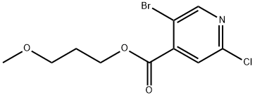 3-methoxypropyl 5-bromo-2-chloroisonicotinate Structure