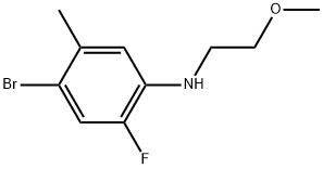 4-Bromo-2-fluoro-N-(2-methoxyethyl)-5-methylbenzenamine Structure