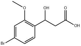 3-(4-bromo-2-methoxyphenyl)-3-hydroxypropanoic acid 구조식 이미지