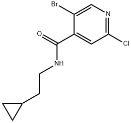 5-bromo-2-chloro-N-(2-cyclopropylethyl)isonicotinamide Structure