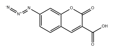 2H-1-Benzopyran-3-carboxylic acid, 7-azido-2-oxo- Structure