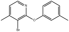 3-Bromo-4-methyl-2-(3-methylphenoxy)pyridine Structure