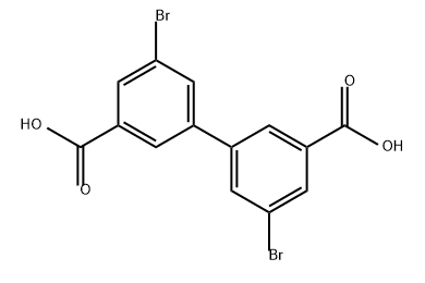 5,5'- dibromo-3,3'- Biphenyldicarboxylic Acid Structure