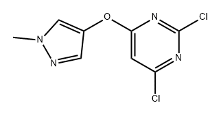 2,4-dichloro-6-[(1-methyl-1H-pyrazol-4-yl)oxy]pyri
midine Structure