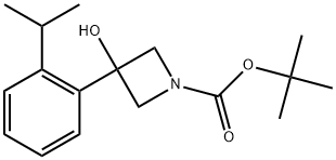 1,1-Dimethylethyl 3-hydroxy-3-[2-(1-methylethyl)phenyl]-1-azetidinecarboxylate Structure