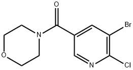 (5-Bromo-6-chloropyridin-3-yl)(morpholino)methanone Structure