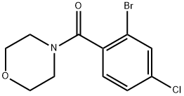 (2-bromo-4-chlorophenyl)(morpholino)methanone 구조식 이미지