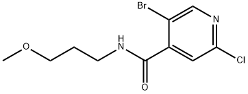 5-bromo-2-chloro-N-(3-methoxypropyl)isonicotinamide Structure