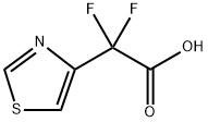 4-Thiazoleacetic acid, α,α-difluoro- Structure