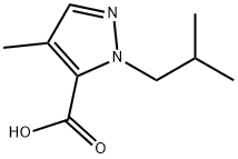 4-Methyl-1-(2-methylpropyl)-1H-pyrazole-5-carboxylic acid Structure