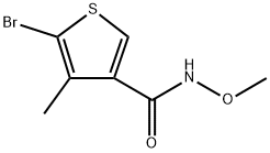 5-Bromo-N-methoxy-4-methyl-3-thiophenecarboxamide Structure