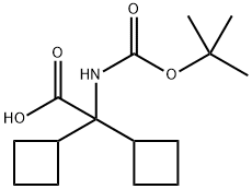 Cyclobutaneacetic acid, α-cyclobutyl-α-[[(1,1-dimethylethoxy)carbonyl]amino]- 구조식 이미지