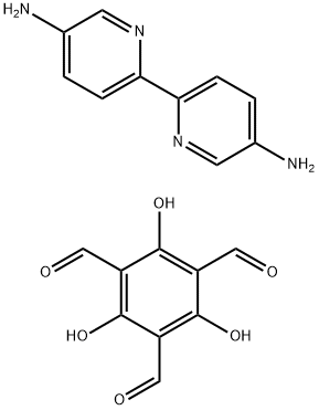 1,3,5-Benzenetricarboxaldehyde, 2,4,6-trihydroxy-, polymer with [2,2'-bipyridine]-5,5'-diamine Structure