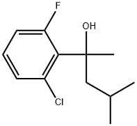 2-Chloro-6-fluoro-α-methyl-α-(2-methylpropyl)benzenemethanol Structure