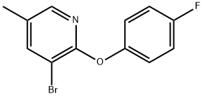 3-Bromo-2-(4-fluorophenoxy)-5-methylpyridine Structure