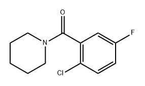 (2-chloro-5-fluorophenyl)(piperidin-1-yl)methanone Structure