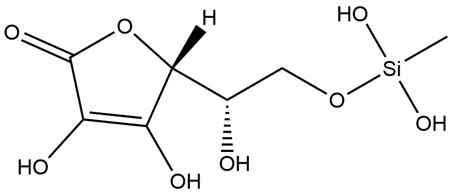 L-Ascorbic acid, 6-O-(dihydroxymethylsilyl)- Structure