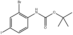 tert-Butyl (2-bromo-4-iodophenyl)carbamate Structure