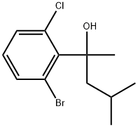 2-Bromo-6-chloro-α-methyl-α-(2-methylpropyl)benzenemethanol Structure