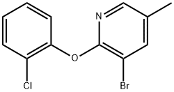 3-Bromo-2-(2-chlorophenoxy)-5-methylpyridine Structure