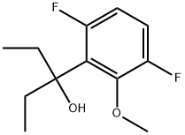 α,α-Diethyl-3,6-difluoro-2-methoxybenzenemethanol Structure