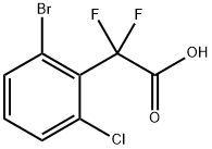 Benzeneacetic acid, 2-bromo-6-chloro-α,α-difluoro- Structure