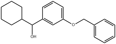 α-Cyclohexyl-3-(phenylmethoxy)benzenemethanol Structure