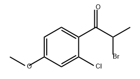 2-Bromo-2'-chloro-4'-methoxypropiophenone Structure